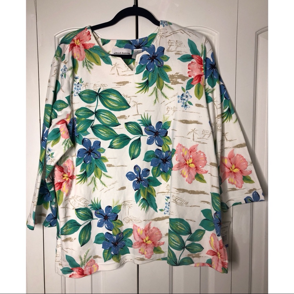 Alfred Dunner Sequined Cozumel blouse